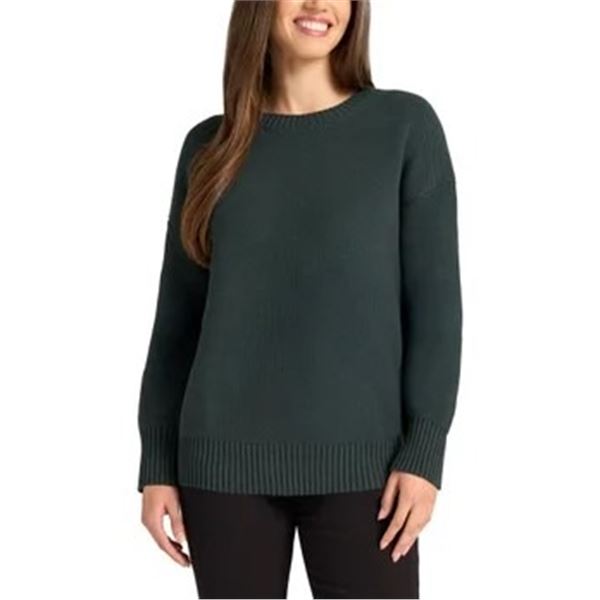 NEW MATTY M KNIT SWEATER DARK GREEN SIZE SMALL
