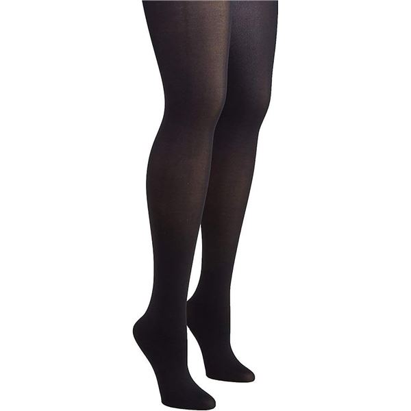NEW HALSTON SHEER ILLUSION TIGHTS DOUBLE LAYER