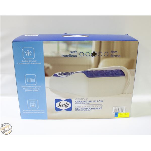 NEW SEALY CONTOUR COOLING GEL PILLOW