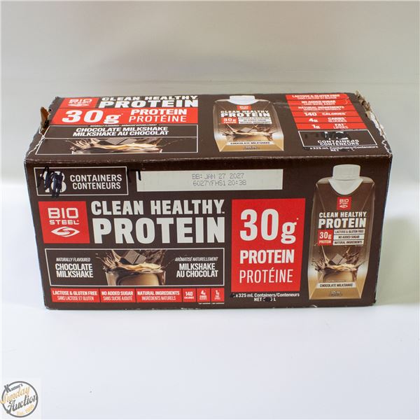 17 X 325ML BIO STEEL CHOCOLATE MILKSHAKE PROTEIN