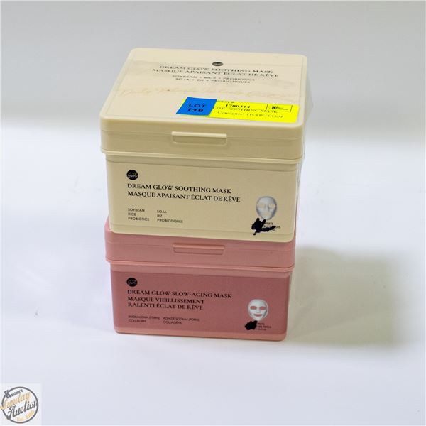 DREAM GLOW SOOTHING MASK SHEETS + ANTI AGING MASKS