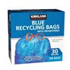 Image 1 : NEW 100 BAGS 30 GALLON KIRKLAND BLUE RECYCLING