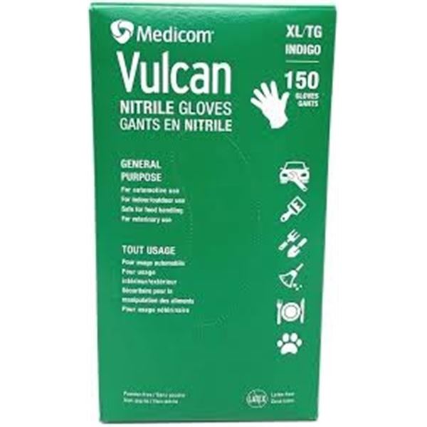 NEW W BOX 150 GLOVES MEDICOM NITRILE GLOVES XL