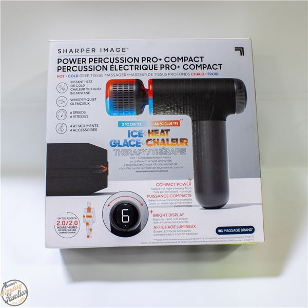 SHARPER IMAGE POWER PRO + COMPACT MASSAGE GUN