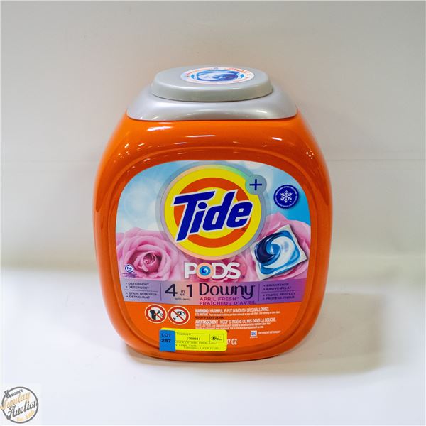 CONTAINER OF TIDE PODS 4-IN-1 DOWNY APRIL FRESH