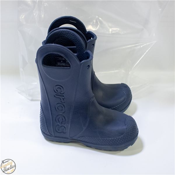 REPACKED CROCS KIDS RAINBOOTS SIZE 9