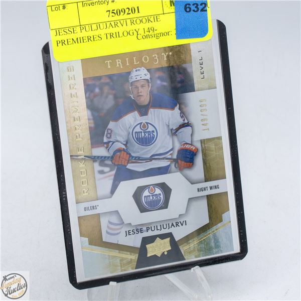 JESSE PULJUJARVI ROOKIE PREMIERES TRILOGY 149/999