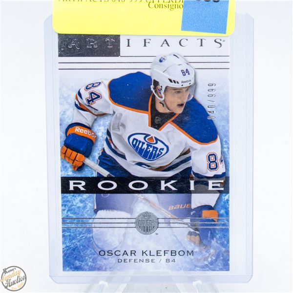 OSCAR KLEFBOM ROOKIE ARTIFACTS 040-999 UPPERDECK