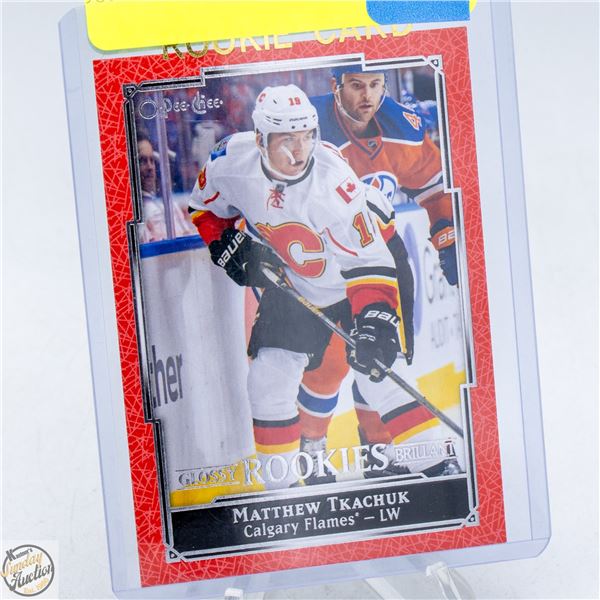 MATTHEW TKACHUK GLOSSY ROOKIE RUBY RED OPEECHEE