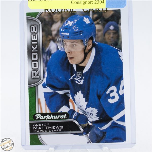 AUSTON MATTHEWS ROOKIE PARKHURST