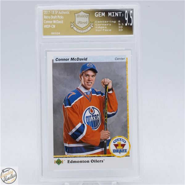 CONNOR MCDAVID #1 DRAFT CARD GRADED GEM MINT 9.5