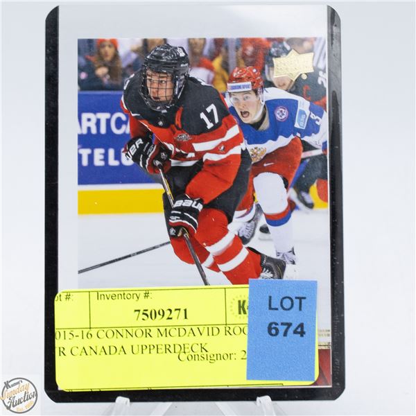 2015-16 CONNOR MCDAVID ROOKIE YR CANADA UPPERDECK