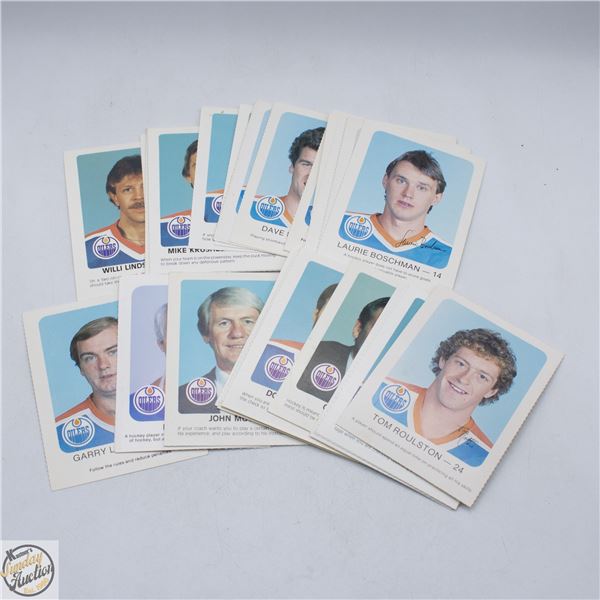 36 CARDS ALL OILERS 1982-84 PRINTED SIGNATURES