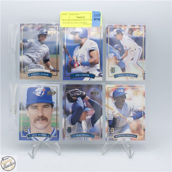BLUEJAYS MVP SET OF 6 CARDS DON RUSS 1992 CHAMPS