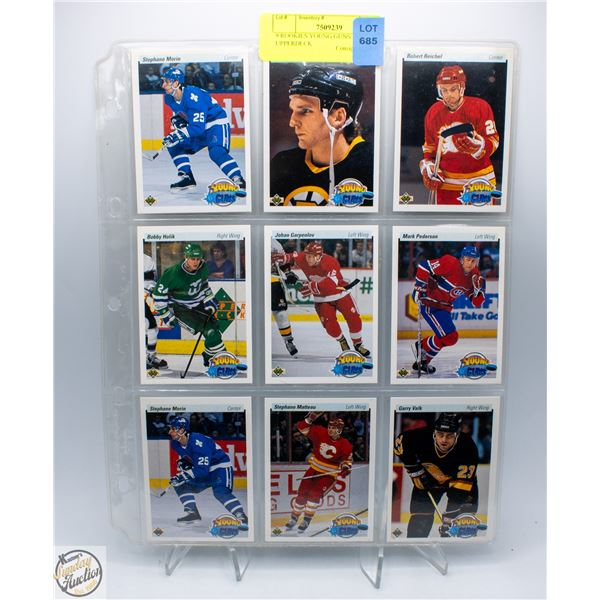 9 ROOKIES YOUNG GUNS UPPERDECK