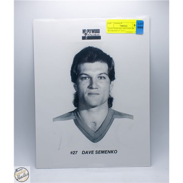 DAVE SEMENKO SPONSER MR. PLYWOOD 11" X 8.5"