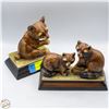 Image 1 : VINTAGE BEAR AND RACOON BOOK ENDS