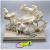 Image 1 : VINTAGE SIGNED A.SANTINI ROMAN CHARIOT SCULPTURE