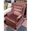 Image 1 : HIGH BACK BURGUNDY ROCKING CHAIR