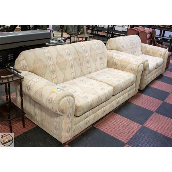 2 SOFT PINK SOFA COUCHES