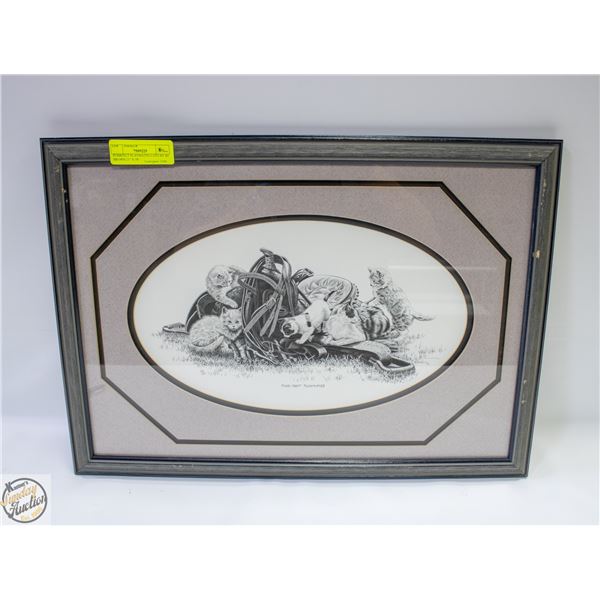 PURRFECT PLAYMATES CATS BY BJ BROWN 21" X 18"