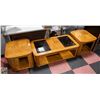 Image 1 : SET OF 3 WOOD COFFEE TABLE WITH END TABLES