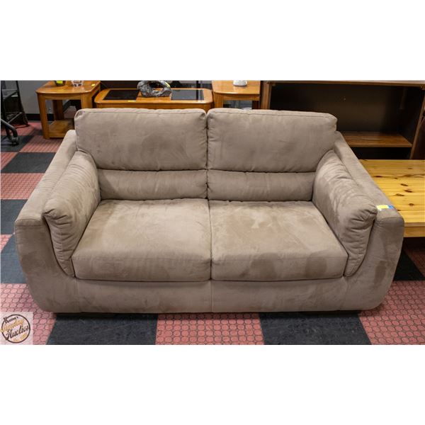 GREY FABRIC LOVE SEAT COUCH 65" LONG