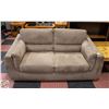 Image 1 : GREY FABRIC LOVE SEAT COUCH 65" LONG
