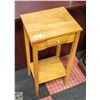 Image 1 : 30" TALL WOOD PLANT STAND WITH DRAWER