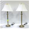 Image 1 : 2 CHROME COLOR MATCHING LAMPS 28"