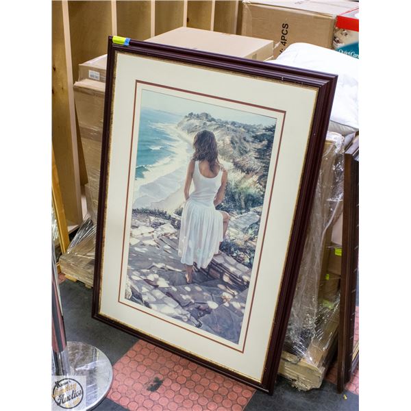 STEVE HANKS "COASTLINE" FRAMED PRINT 44"X31"