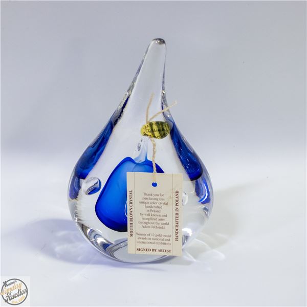 ART GLASS MOUTH BLOWN CRYSTAL