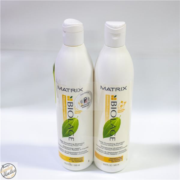2 MATRIX BIOLAGE SMOOTHING SHAMPOO 500 ML BOTTLES