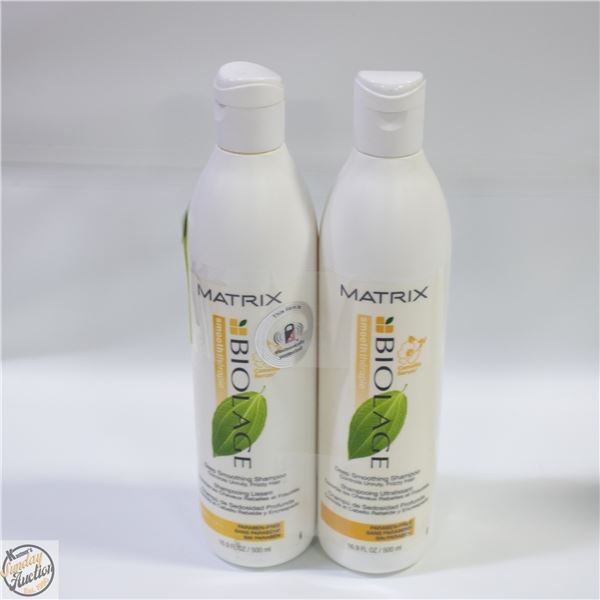 2 MATRIX BIOLAGE SMOOTHING SHAMPOO 500 ML BOTTLES