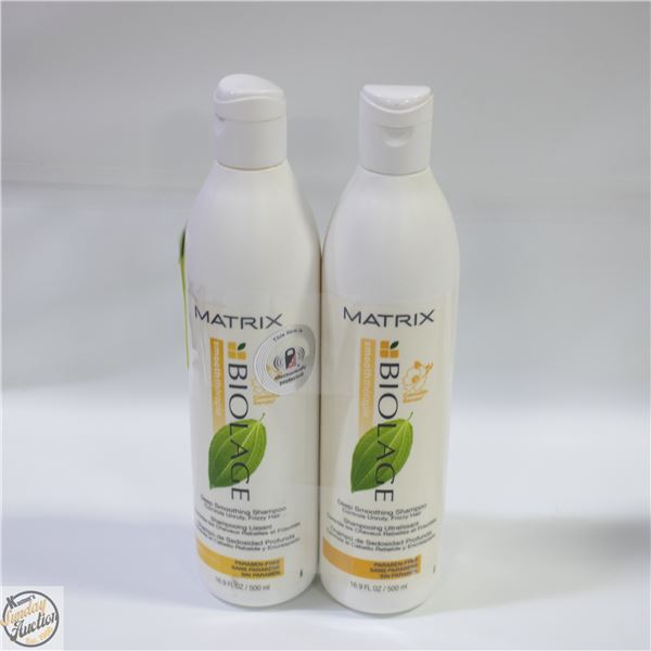 2 MATRIX BIOLAGE SMOOTHING SHAMPOO 500 ML BOTTLES