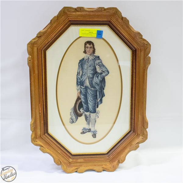 VINTAGE HAND CRAFTED NEEDLE POINT EMBROIDERY