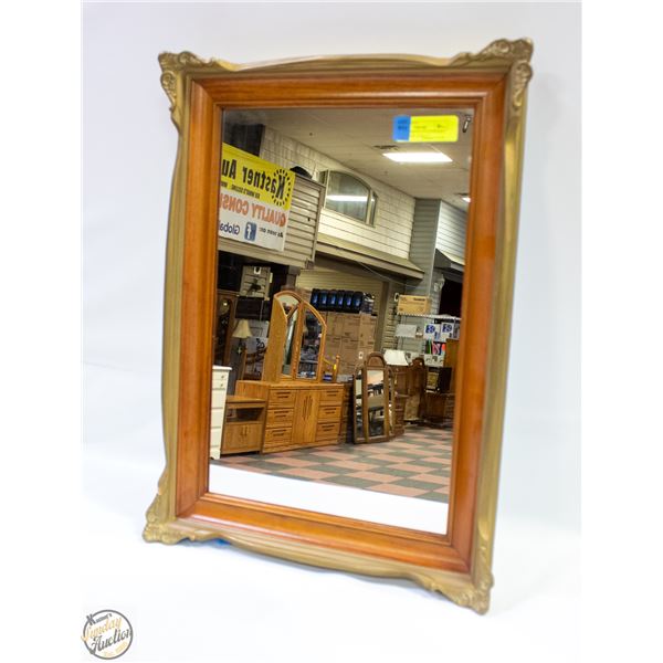 VINTAGE ORNATE STYLE FRAMED WALL MIRROR 22"X15.5"