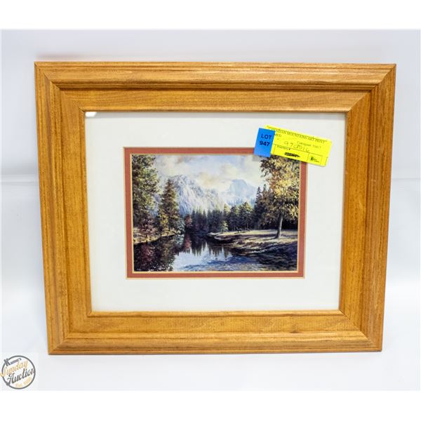 CANADIAN MOUNTAINS ART PRINT FRAMED