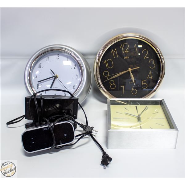 LOT OF VARIOUS CLOCKS
