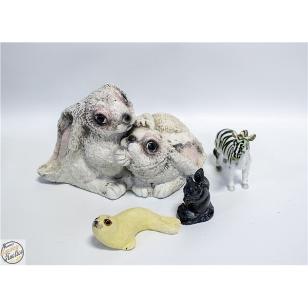 LOT OF VARIOUS ANIMAL FIGURINES