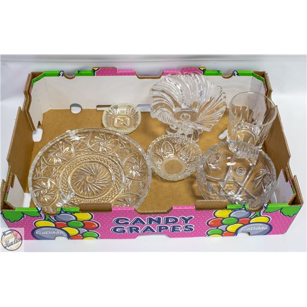 LOT OF VARIOUS CRYSTAL & GLASS