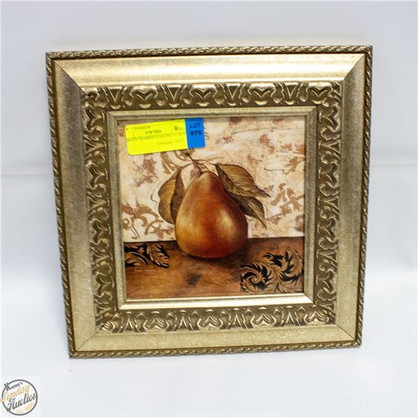 ORNATE FRAMED PEAR FRUIT PRINT