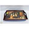Image 1 : WOOD BEAN BAG BEDROOM TRAY