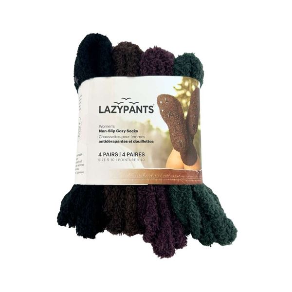 NEW LAZYPANTS WOMEN'S NON SLIP COZY SOCKS SZ 5-10