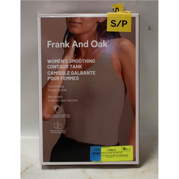 2PK FRANK & OAK WOMENS CONTOUR SMMOTHING TANKS S/P