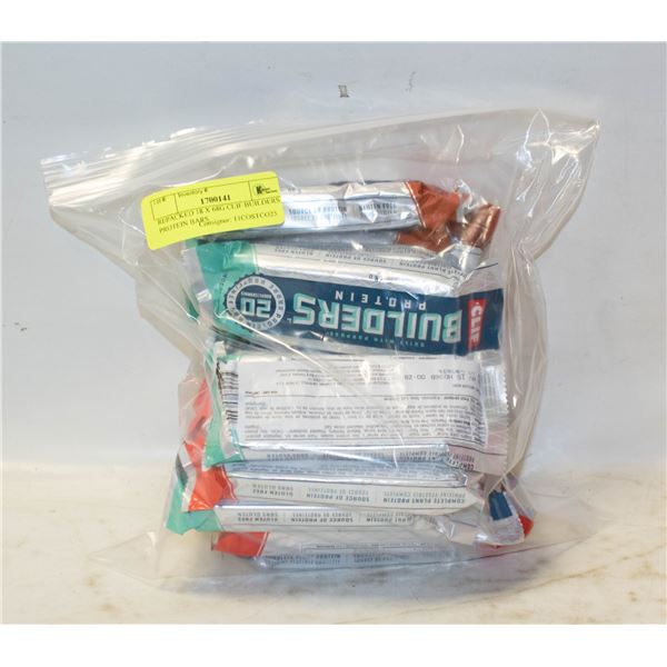 REPACKED 18 X 68G CLIF BUILDERS PROTEIN BARS