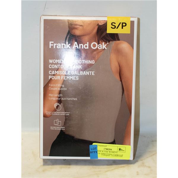 2PK FRANK & OAK WOMENS CONTOUR SMMOTHING TANKS S/P