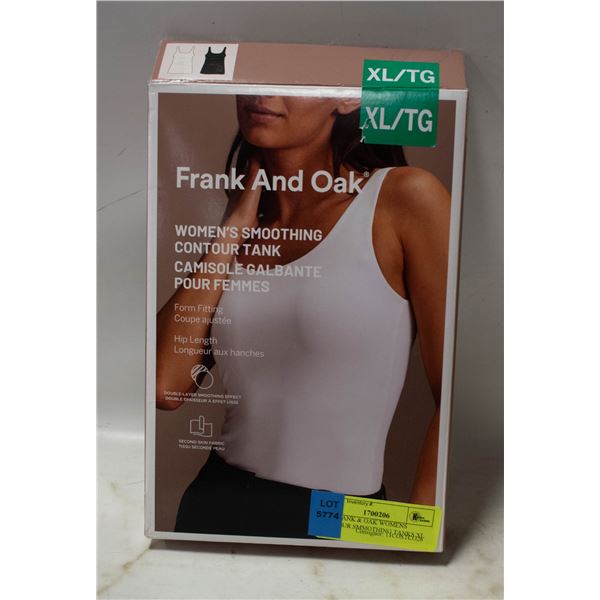2PK FRANK & OAK WOMENS CONTOUR SMMOTHING TANKS XL
