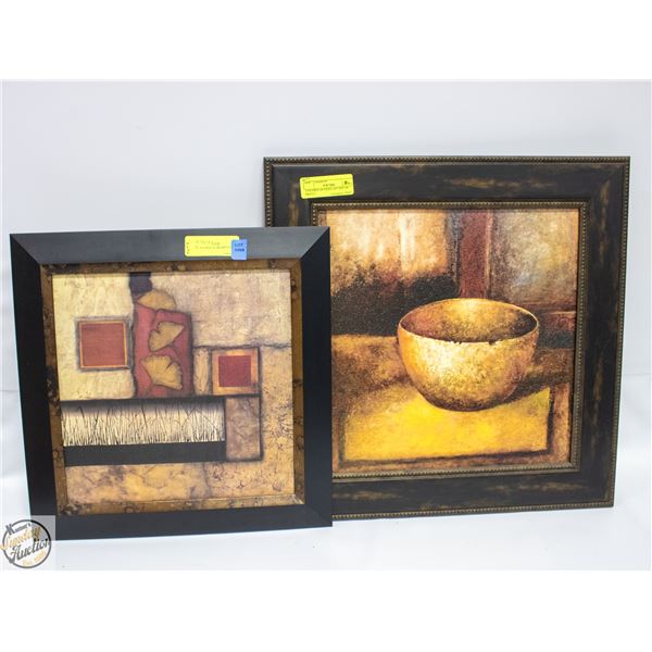2 FRAMED MODERN ART DÉCOR PRINTS