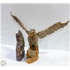 Image 1 : TWO CARVED WOODEN SCULPTURES